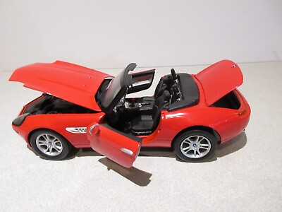 #ad Nice 1:18 Scale Red BMW Z8 Roadster Diecast Convertible by MOTORMAX $24.50
