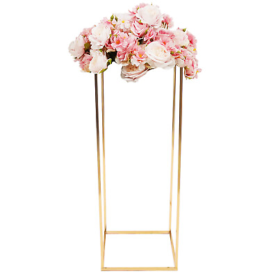 #ad Gold Wedding Metal Flower Stand Pedestal Centrepiece Rach Column Plinth Decor $21.00