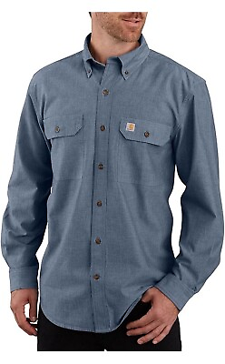 #ad Carhartt Men#x27;s Loose Fit Midweight Chambray Long Sleeve XL $24.99