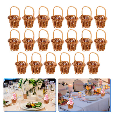 #ad #ad 20PCS Woven Basket Lid Party Goodie Boxes Birthday Favor Box $17.29