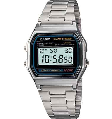 #ad Casio A158WA 1 Classic Digital Watch Chronograph Alarm Date 7 Year Battery $22.00