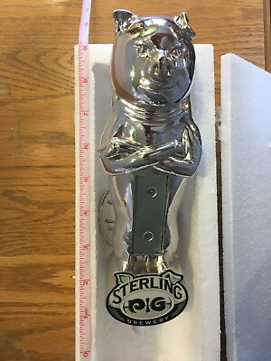 #ad Beer Tap Sterling Pig Handle Brand New in Original Box $69.99
