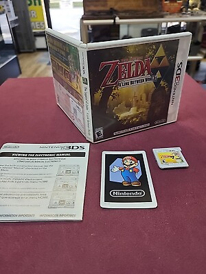 #ad Legend of Zelda: A Link Between Worlds Nintendo 3DS 2013 Inserts amp; Mario Card $27.00