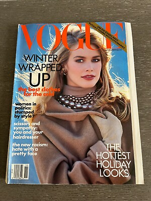 #ad Vogue CLAUDIA SCHIFFER Cindy Crawford HELMUT NEWTON Kristen McMenamy NIKI TAYLOR $49.95