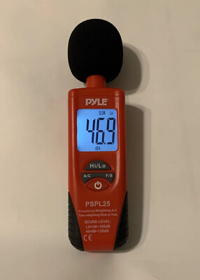 #ad Pyle PSPL25 Sound Level Meter with A and C Frequency Weighting Tested $62.00
