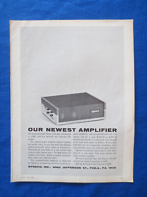 #ad Dynaco Stereo 120 Amp Magazine Ad Audio Mag April 1969 C $25.75