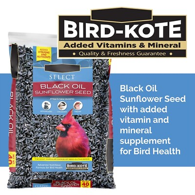 #ad Black Oil Sunflower Seed Dry Wild Bird Feed Wild Bird Food Nut 40 lb. Bag $18.46