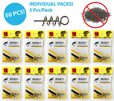 #ad 50 PCS Stainless Steel Centering Pin Spring Lock INDIVIDUAL PACKS Tangle Free $6.83