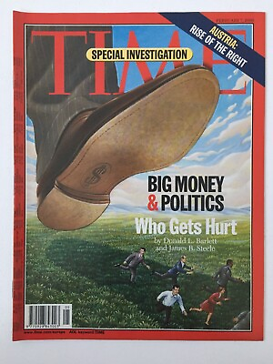 #ad TIME MAGAZINE February 7 2000 Special Investigation Big Money amp; Politics $24.99