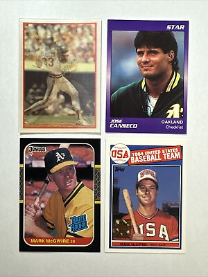 #ad McGwire amp; Canseco Lot The Star Co. 1987 Sportflics 1987 Donruss🎖️ROOKIE🎖️ $8.99