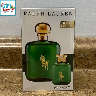 Ralph Lauren Polo Green Men 2 PCS Cologne Gift SET 4.0 EDT SP 0.50 EDT $76.99