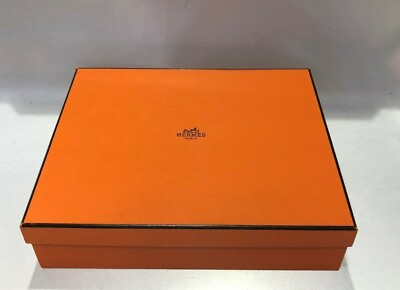 HERMES Paris Gift Box Empty Original Authentic Orange 11.25quot; x 2.75quot; x 8.75quot; $150.00