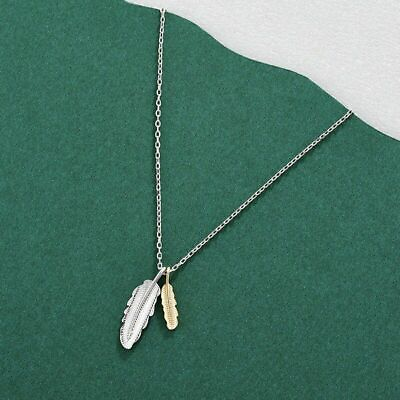 Feather Pendant Necklace Chain For Women Jewelry Accessories 925 Sterling Silver $29.99