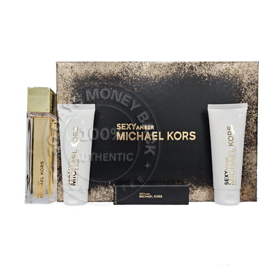 #ad Michael Kors Sexy Amber EDP 4 Pc Gift Set For Women $89.50