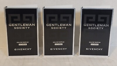 #ad 3x Givenchy Gentleman Society Extreme Eau de Parfum 0.03 Oz 1mL Each Perfume Men $14.99