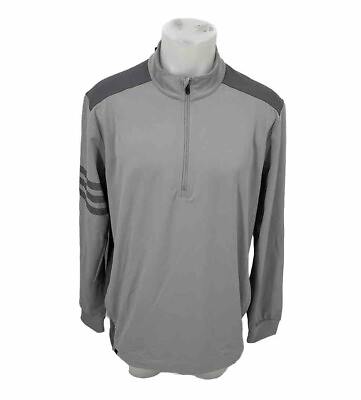 #ad NEW adidas Large Men Golf Competition Sweatshirt 1 4 Zip Neck BC6971 Gray U1 $33.29