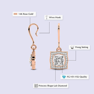 #ad IGI Certified Lab Created Diamond Earrings 14K or 18K Gold Whimsy Drop Earrings $8350.00