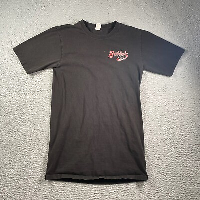 #ad Bubba#x27;s 33 Tee Shirt Unisex Adults Small Black Red Employee Uniform Workwear $11.02