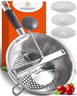 #ad Food Mill Stainless Steel With 3 Discs Rotary Food Mills For Tomato Sauce Potato $57.45
