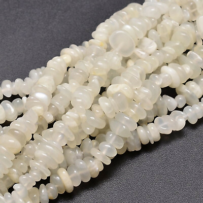 #ad Natural Raw Moonstone Chip Beads Strands.hole 1mm; 4 12mm X 4 14mm.15.3 16.1quot; $9.50