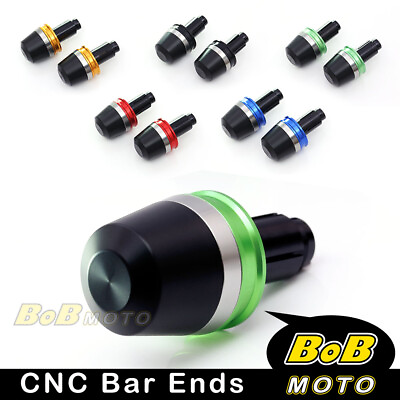 #ad CNC Green Bar Ends Plugs For Kawasaki ZX 10R 06 08 2009 2010 2011 2012 2013 $21.10