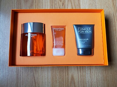 Clinique Happy For Him Eau de Cologne Gift Set for men 3 pc Skincare amp; Fragrance $70.00