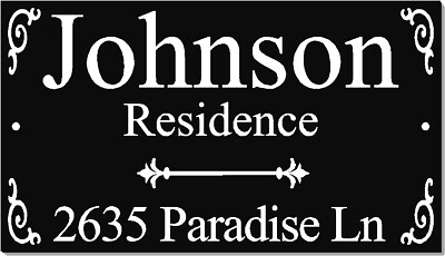 #ad Address Sign Personalized Custom made aluminum plaque House Home $31.19