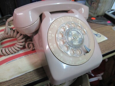 #ad Vintage Automatic Electric Northlake Rotary Dial Desk Telephone Pink 1971 UNTEST $49.99
