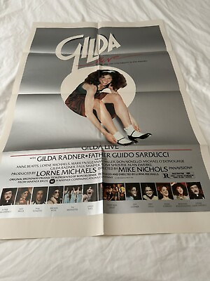 #ad Gilda Radner Live Movie Poster 27” x 41” Original Saturday Night Live Star $11.00