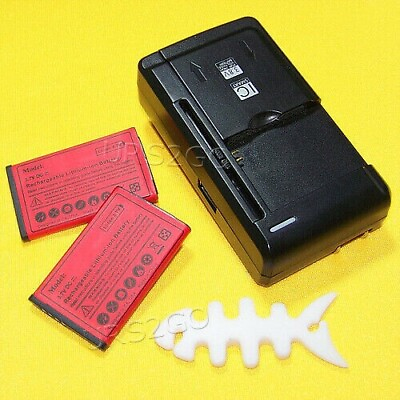 #ad Long Lasting 2x 1850mAh Battery Charger Winder Silicon for T Mobile LG 450 B450 $51.11