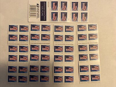 #ad 2018 USPS Forever Stamps U.S. Flags 5 Sheets Of 20 Stamps 100 Count $52.50