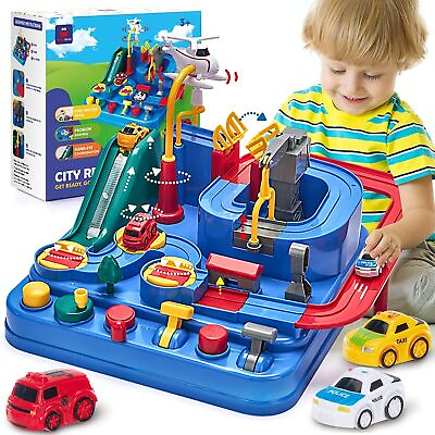 #ad Car Toddler Toys Race Tracks Ambulance Magnet Airplanes for 3 8 Year Boys Gifts $18.39