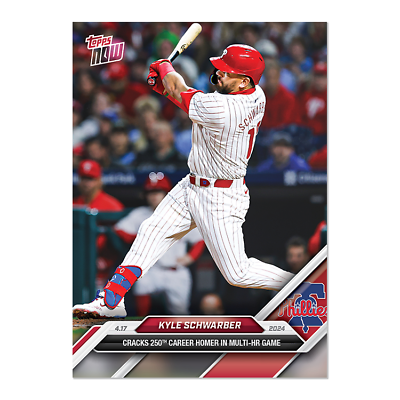 #ad Kyle Schwarber 2024 MLB TOPPS NOW Card 92 250th HR Presale $6.99