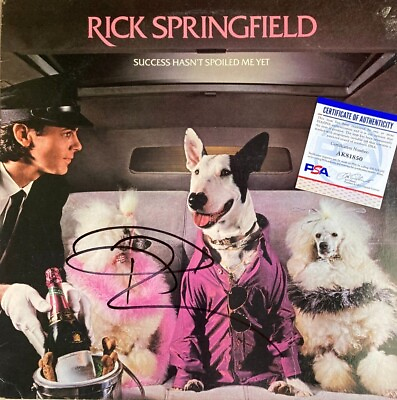#ad RICK SPRINGFIELD Signed SUCCESS HASN#x27;T SPOILED ME Vinyl RECORD Album LP PSA DNA $99.00