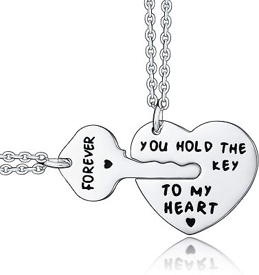 #ad #ad 2PCs Couples Necklaces Couple Necklace Set Gifts for Girlfriend Wife Person $31.44