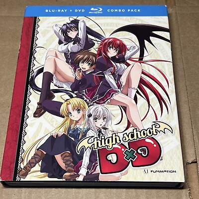#ad High School DxD Season 1 Blu ray DVD Slipcover Combo Set Anime Series Ep 1 12 $29.99