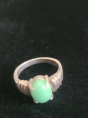 #ad Bohemian Vintage Natural Emerald amp; Sterling silver marked size 6.5 $171.00