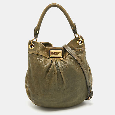 #ad Marc by Marc Jacobs Olive Green Leather Classic Q Hillier Hobo $127.05