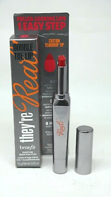 #ad Benefit They#x27;re Real Double the Lip Lipstick amp; Liner in One RUTHLESS RED NIB $10.98