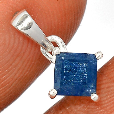 #ad Treated Sapphire India 925 Sterling Silver Pendant Jewelry CP16816 $13.99