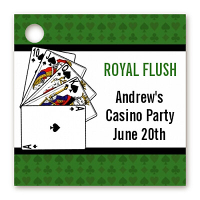 #ad Royal Flush Personalized Birthday Party Card Stock Favor Tags Set of 20 $7.25