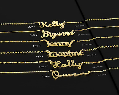 #ad Name Necklace for Women Most Popular Personalized Jewelry Handmade Name Plate $29.90