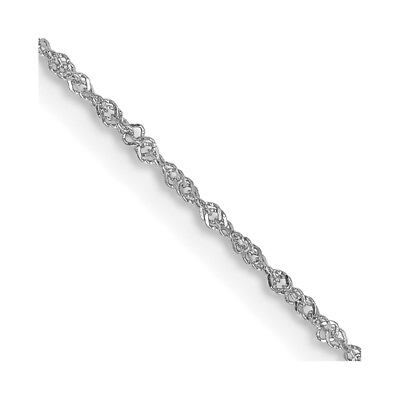 #ad 14K White Gold 20 inch 1mm Singapore Chain Necklace $115.96