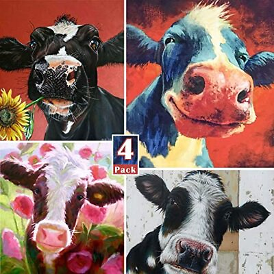 #ad DIY 5D Colorful Cows Diamond Painting by Number Kits for Adults amp; Kids 4 Se... $42.57
