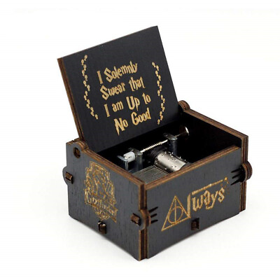 Harry Potter Music Box Engraved Hand Cranked Wooden Music Box Toys Xmas Gifts $7.69