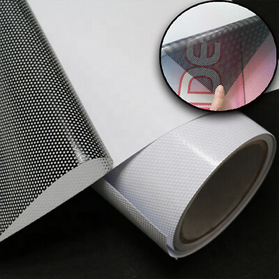#ad Black Perforated Car Window Printing Vinyl Mesh One Way Vision Wrap 54quot;x100ft. $264.99