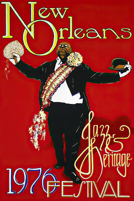 #ad 366661 Jazz New Orleans Festival Trumpet Vintage Art Decor Print Poster $13.95