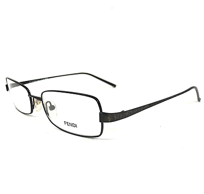 #ad Fendi Eyeglasses Frames F658 001 Black Sparkly Rectangular Full Rim 53 18 135 $99.99