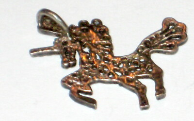 #ad Sterling Silver Stamped .925 Unicorn Charm $19.95
