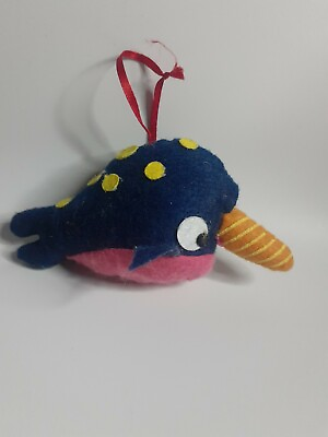 #ad ⭐ Plush Felted Narwhal Christmas Ornament D2 $5.00